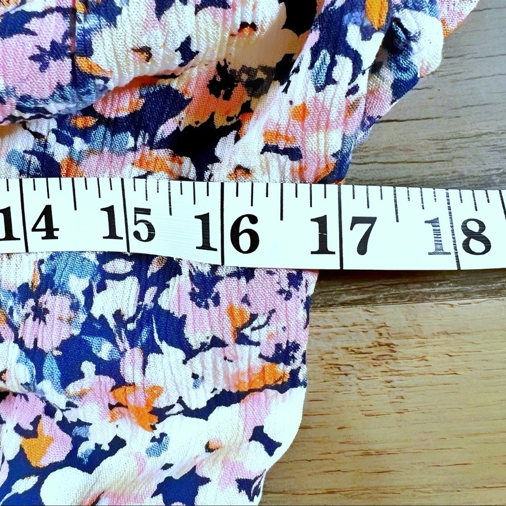 MINK PINK Dress Womens Small Floral Print Good Girl Faux Wrap Flutter Sleeve - Picture 9 of 11
